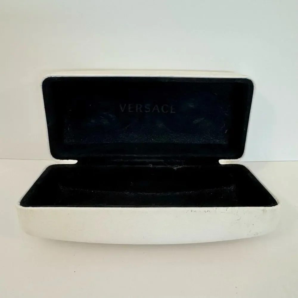 Versace Sunglasses Empty Case Replacement Hard Clam White